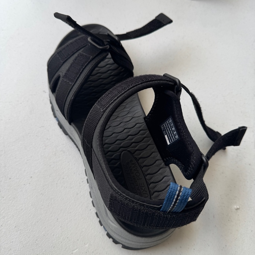 Skechers Prewitt Rio Black Strap Sandals Mens USA Size 12 Relaxed Fit 205478/BLK - Picture 9 of 12